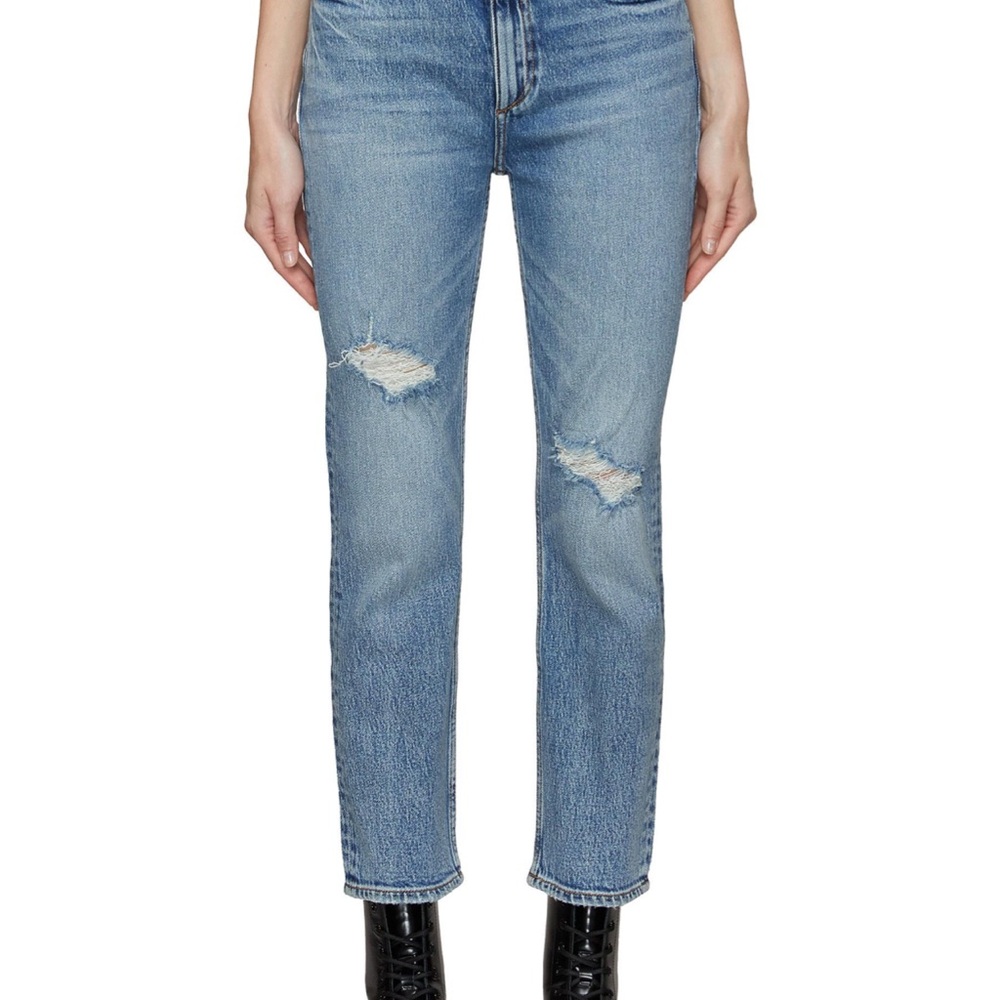 NWOT Rag N Bone Straight leg distressed Jeans, 25